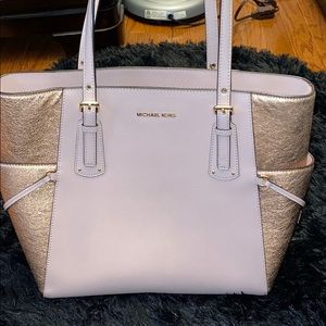 Rose gold Michael Kors tote